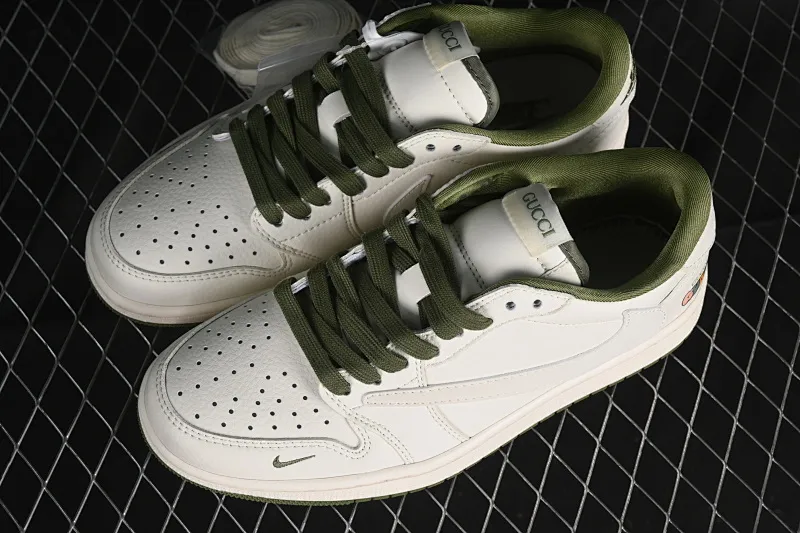 All categories Air Jordan Jordan series basketball shoes Air Jordan 1 Low High-end customized low-top sneakers Travis Scott x Fragment Design x Air Jordan 1 Low OG SP AJ1 Joe 1 Gucci joint-off-white fresh green low-top cultural casual sneakers DM6688-606